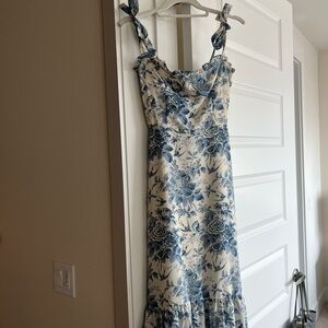 Reformation Blue Floral Maxi Dress